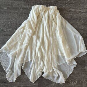 White Gauze Maxi Skirt